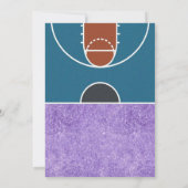 モダンな黒板レイアップまたはメイクアップ性別発表 招待状 (裏面)