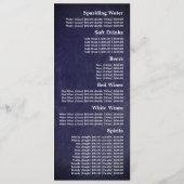 モダンな黒板, レストラン スリムライン メニュー (裏面)