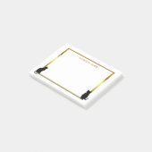 モダンな黒猫は金ゴールドフレームのシルエットを描きます ポストイット (アングル)