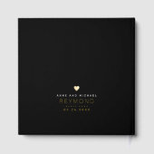 モダンな黒白の結婚式 ゲストブック (裏面)