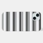 モダンな黒白ストライプ iPhoneケース (裏面横)