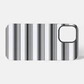 モダンな黒白ストライプ iPhoneケース (裏面横)