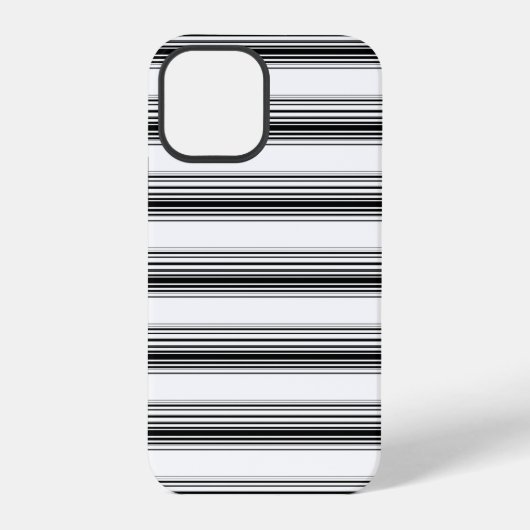 モダンな黒白ストライプ iPhoneケース (裏面)