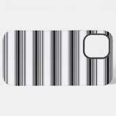 モダンな黒白ストライプ iPhoneケース (裏面横)