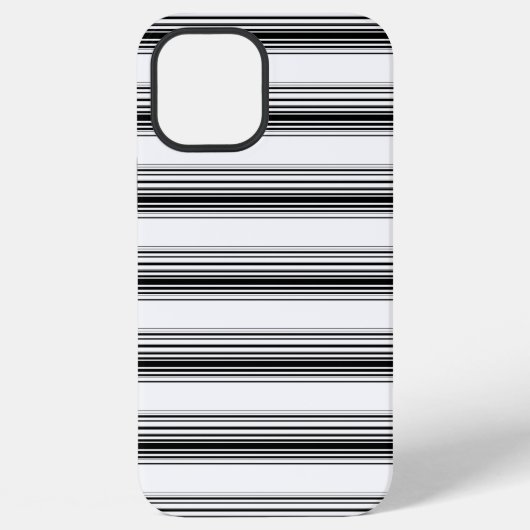 モダンな黒白ストライプ iPhoneケース (裏面)