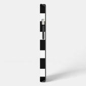 モダンな黒白ストライプ iPhoneケース (左側面)