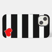 モダンな黒白ストライプ iPhoneケース (裏面横)