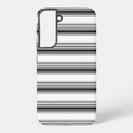モダンな黒白ストライプ SAMSUNG GALAXYケース (裏面)