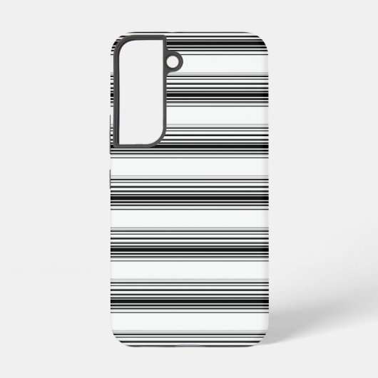 モダンな黒白ストライプ SAMSUNG GALAXYケース (裏面)