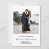 モダンな黒白写真の結婚式 セーブザデート (正面)