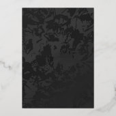 モダンな黒銀の箔押し招待状 箔招待状 (裏面)