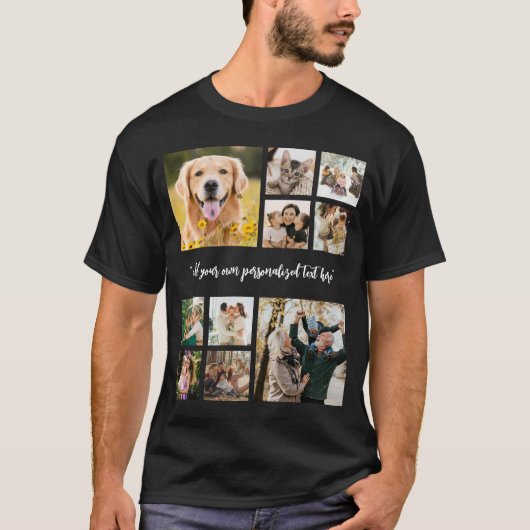 モダンな10枚の写真コラージュ Tシャツ (正面)
