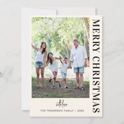 モダンな10枚の家族写真 - 最小限の装飾であなただけの特別な瞬間を シーズンカード (正面)