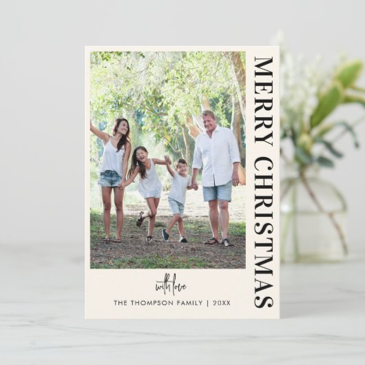 モダンな10枚の家族写真 - 最小限の装飾であなただけの特別な瞬間を シーズンカード (スタンド正面)
