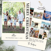 モダンな10枚の家族写真 - 最小限の装飾でパーソナライズ シーズンカード