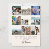 モダンな10枚の家族写真 - 最小限の装飾でパーソナライズ シーズンカード (裏面)