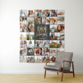 モダンな100歳の誕生日マルチ写真 タペストリー (インサイチュ)