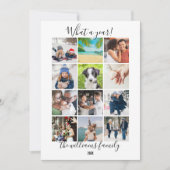 モダンな12枚の写真を使ったクリスマスカード 今年の思い出 シーズンカード (正面)