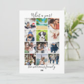 モダンな12枚の写真を使ったクリスマスカード 今年の思い出 シーズンカード (スタンド正面)