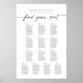 モダンな13テーブル 席を探そう 座席表 発泡シート ポスター (正面)