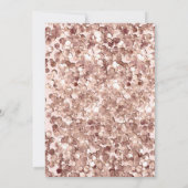 モダンな13歳の誕生日 ローズゴールドバルーン パーティー 招待状 (裏面)