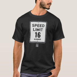 モダンな16歳の誕生日スピードサイン Tシャツ