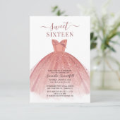 モダンな16歳の誕生日パーティー 招待状 (スタンド正面)