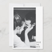 モダンな2枚の写真の結婚式 セーブザデート (正面)