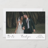 モダンな2枚の写真を使った結婚式の御礼カード サンキューカード (正面)