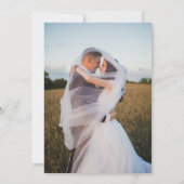 モダンな2枚の写真を使った結婚式の御礼カード サンキューカード (裏面)