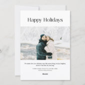 モダンな2枚の写真入り家族クリスマスカード シーズンカード (裏面)