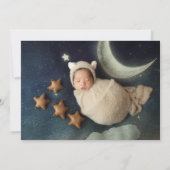 モダンな2枚の写真 男の子の誕生 案内状 (裏面)