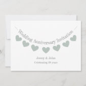 モダンな20周年中国ウェディングアニバーサリー招待状 招待状 (裏面)