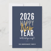 モダンな2023年新年のユーモア シーズンカード (正面)