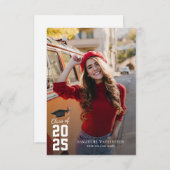 モダンな2025年卒業パーティーの写真 招待状 (正面/裏面)