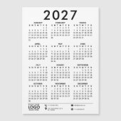 モダンな2027年カレンダーデザイン ビジネス ロゴ入り (正面)