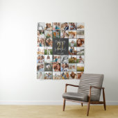 モダンな21歳の誕生日マルチフォトスクリプトギフト タペストリー (インサイチュ)