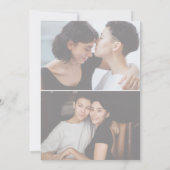 モダンな3枚の写真が付いたLGBTQカップルのシャワー招待状 招待状 (裏面)