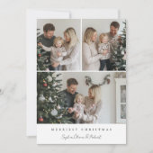 モダンな3枚の写真で家族のクリスマスを祝う シーズンカード (正面)