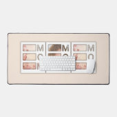 モダンな3枚の写真グリッド ママの誕生日記念品 デスクマット (キーボード&マウス)