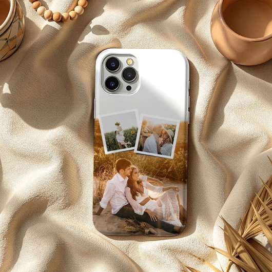 モダンな3枚の写真レイアウトカスタムiPhoneケース iPhoneケース