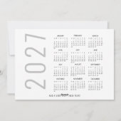 モダンな3枚の写真 2027年カレンダー メリークリスマス シーズンカード (裏面)