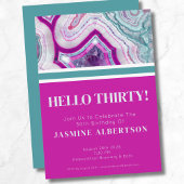 モダンな30歳の誕生日パーティー 招待状