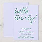モダンな30歳の誕生日招待状 招待状 (正面/裏面)