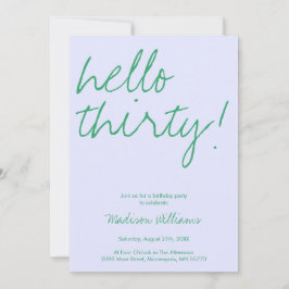 モダンな30歳の誕生日招待状 招待状