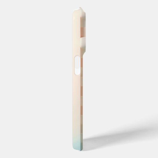モダンな3Dの波状ブルーとクリームのスマホケース - 流体幾何学 Case-Mate iPhoneケース (裏面 / 右)