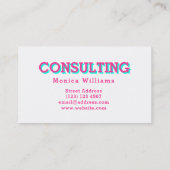 モダンな3D陰の一見の黄色のポップアート 名刺 (裏面)