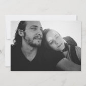 モダンな4枚の写真を使ったコラージュとスクリプトカリグラフィーの結婚式 セーブザデート (裏面)