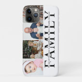 モダンな4枚の写真コラージュ家族のクリスマス引用句 Case-Mate iPhoneケース (裏)