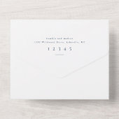 モダンな4枚の写真 エレガントな結婚式 オールインワン招待状 (裏面)